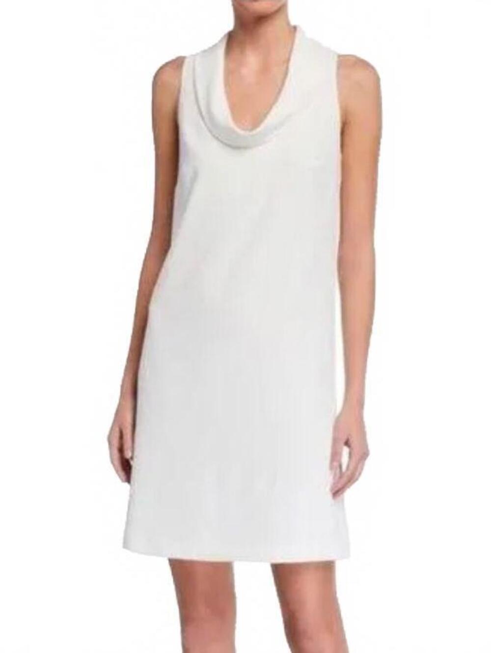 Trina Turk White Cowl Neck Dress Sz 2 Sleeveless Bridal Wedding Shower
